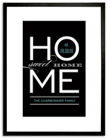 Home Sweet Home Black Personalized Print