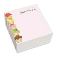 Sweet Cupcakes Pink Chunky Note Cubes
