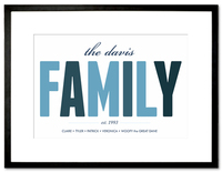 Blues Family Personalized Print