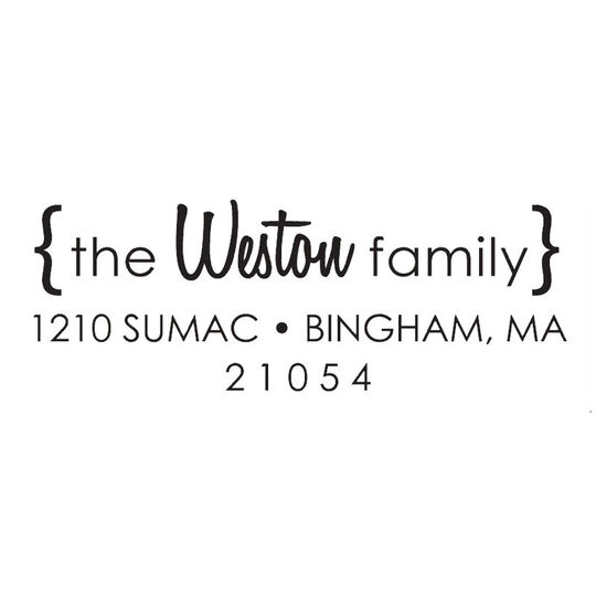 Weston Address Rectangular Self-Inking Stamp