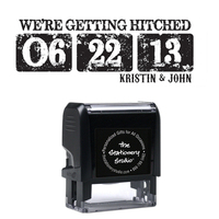 Getting Hitched Rectangular Self Inking Stamper