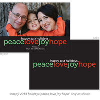 Peace Love Joy Hope Photo Holiday Cards