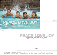 Peace Love Joy White Holiday Cards