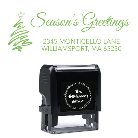 Season's Greetings Rectangular Self-Inking Stamp