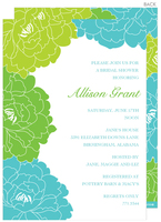 Turquoise and Green Floral Invitations