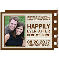 Bisque Happily Ever After Photo Save the Date Announcements