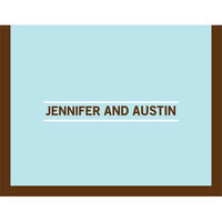 Simply Classic Aqua and Brown Foldover Note Cards