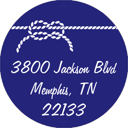 Nautical Knot Round Address Labels