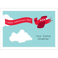 Red Airplane Valentine Exchange Cards