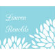 Aqua Blue Floral Folded Note Cards Image 1 of 2