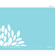 Aqua Blue Floral Folded Note Cards Image 2 of 2