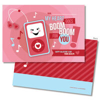 Pink iPod Valentine Exchange Cards