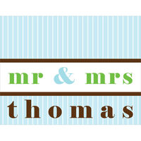 Mr. and Mrs. Foldover Note Cards