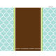 Aqua Quatrefoil Folded Note Cards Image 2 of 2