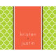 Lime and Orange Quatrefoil Folded Note Cards Image 1 of 2