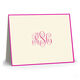 Classic Script Monogram Border Folded Note Cards - Raised Ink Image 3 of 4