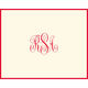 Classic Script Monogram Border Folded Note Cards - Raised Ink Image 4 of 4