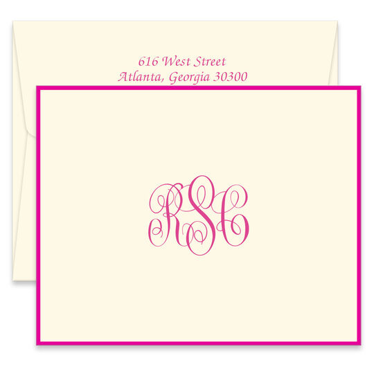 Premium Xpress Flat Bordered Cards for Women - Raised Ink