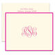 Classic Script Monogram Border Folded Note Cards - Raised Ink Image 1 of 4