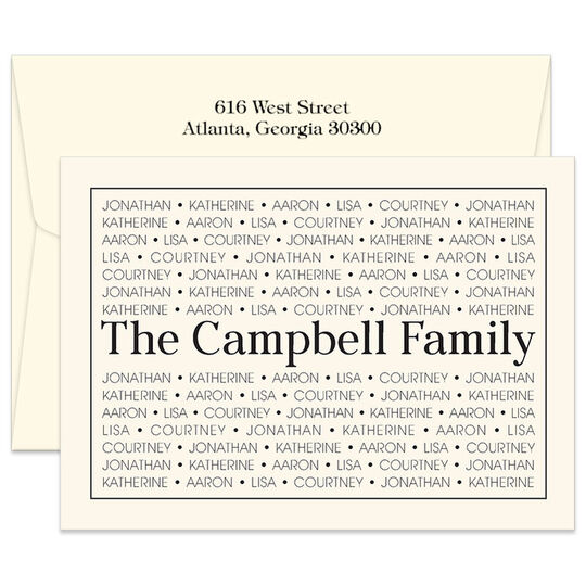 Tiffany Family Pride Folded Note Cards - Raised Ink