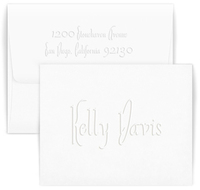 Domingo Embossed Foldover Note Cards on Double Thick Stock