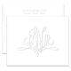 Paris Monogram Folded Note Cards - Embossed Image 1 of 2
