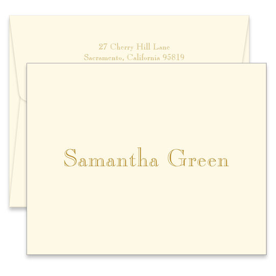 Urbane Folded Note Cards - Raised Ink