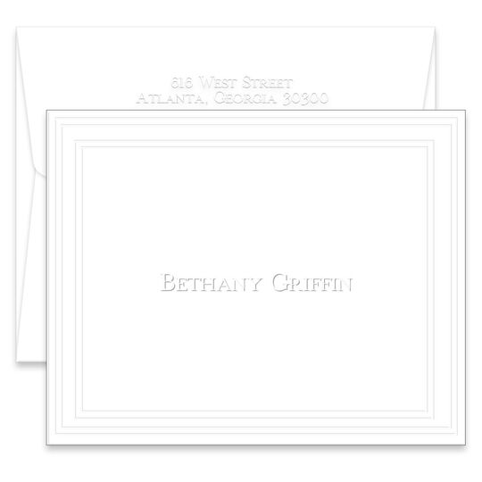 Constance Folded Note Cards - Embossed