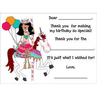 Carousel Birthday Fill In Notecards