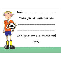 Soccer Boy Birthday Fill In Notecards