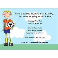 The Soccer Boy Birthday Invitations