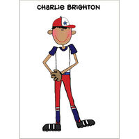 Baseball Boy Foldover Note Cards