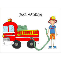 Fire Fighter Foldover Note Cards