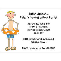 The Swim Party Birthday Invitations