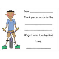 The Cyclist Birthday Fill In Notecards