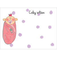 Purple Swaddle Flat Note Cards
