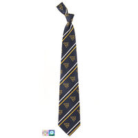 West Virginia University Cambridge Striped Silk Necktie