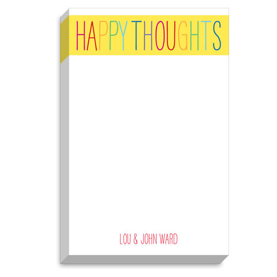 Personalized Happy Thoughts Chunky Notepads