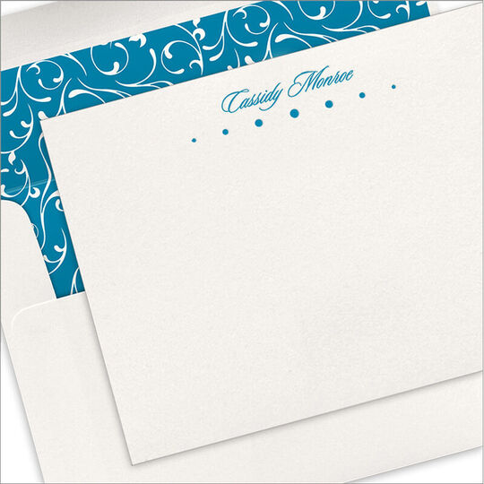 Row of Dots Flat Note Cards - Letterpress