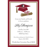 Florida State University Cap and Diploma Invitations
