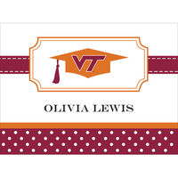 Virginia Tech Dotted Border Foldover Note Cards