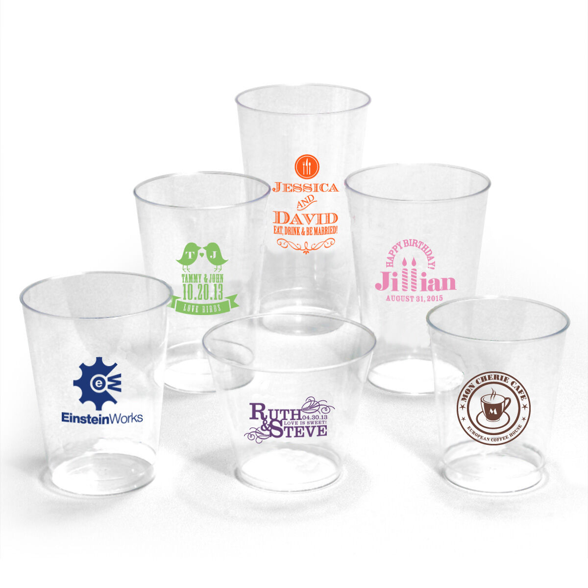 elegant clear plastic cups