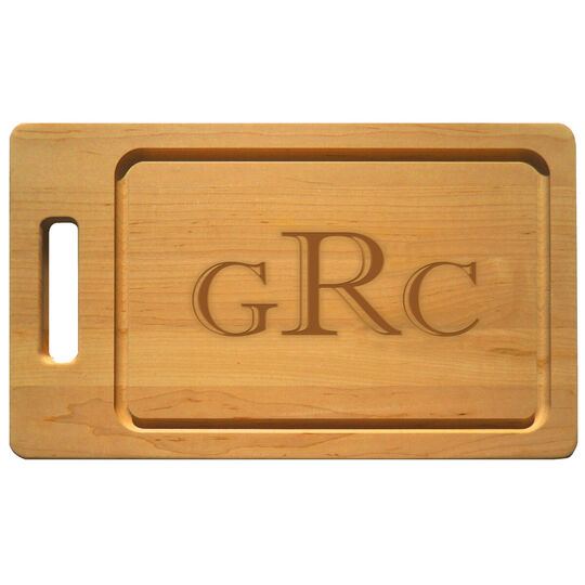 Maple 20 inch Monogrammed Handle Grill Cutting Board