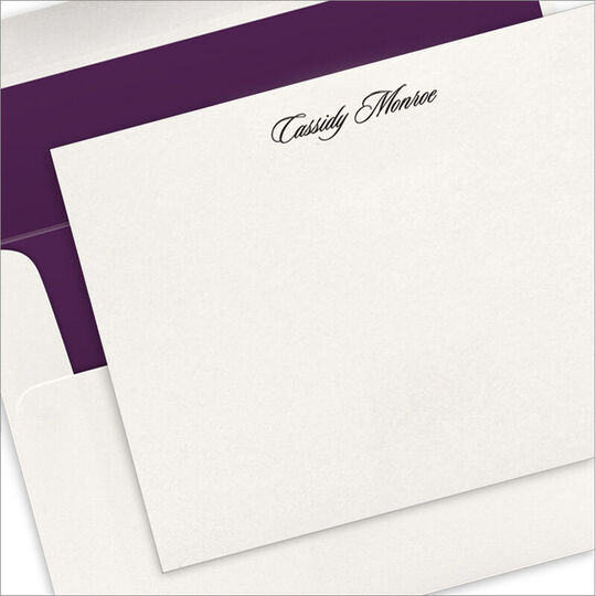 Cassidy Flat Note Cards - Letterpress