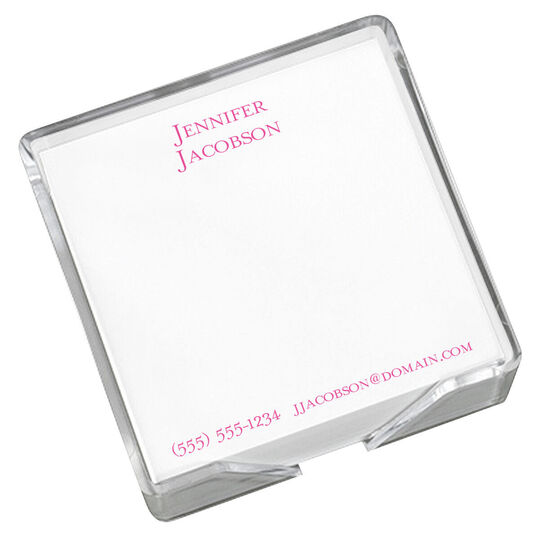 Isaac Memo Square with Acrylic Holder