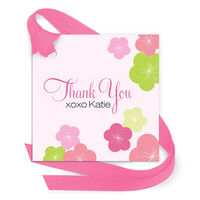 Cherry Blossom Gift Tags with Attached Ribbon