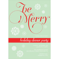 Red Be Merry Party Invitations