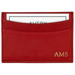 Personalized Traditional<br>Leather Card Case