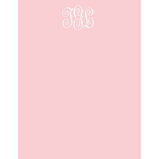 Ballet Pink Monogram Flat Note Cards