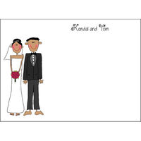 Wedding Couple Flat Note Cards